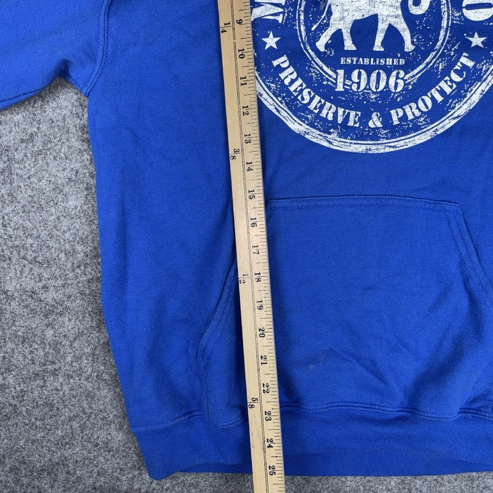 Memphis Zoo Hoodie Mens Large Blue Pullover Preserve & Protect Wildlife Tourist - Picture 7 of 9